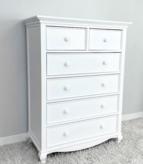 Cassie 6 Drawer Chest White